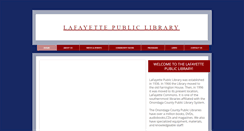 Desktop Screenshot of lafayettelibrary.org