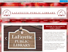 Tablet Screenshot of lafayettelibrary.org
